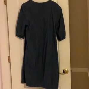 Maggie Barnes denim shirt dress size 14 W. Button front. Pockets